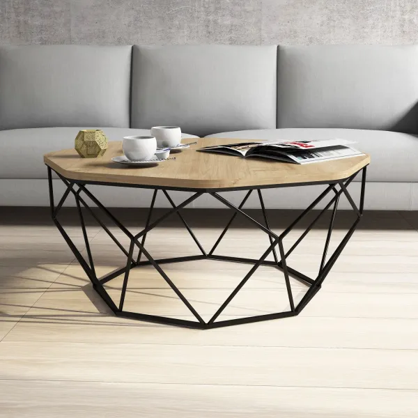 Hanah Home Konferenčný stolík Diamond 90 cm dub