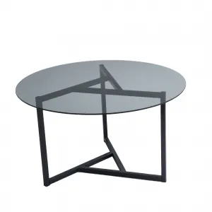Hanah Home Konferenčný stolík Sloan 75 cm čierny