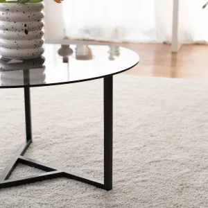 Hanah Home Konferenčný stolík Sloan 75 cm čierny
