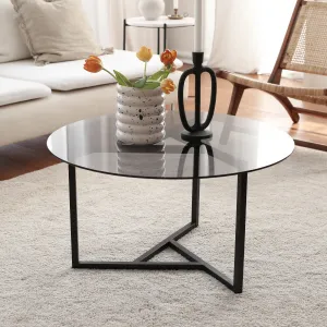 Hanah Home Konferenčný stolík Sloan 75 cm čierny