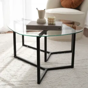 Hanah Home Set konferenčných stolíkov Bellisimo 82 cm čierny
