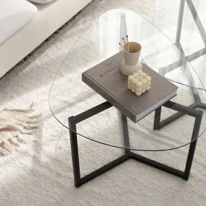 Hanah Home Set konferenčných stolíkov Bellisimo 82 cm čierny