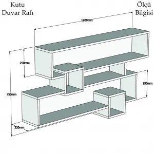 Hanah Home Nástenná polica Karen orech/antracit