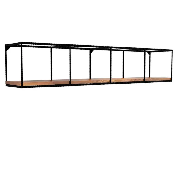 Hanah Home Nástenná polica Miray orech/čierna