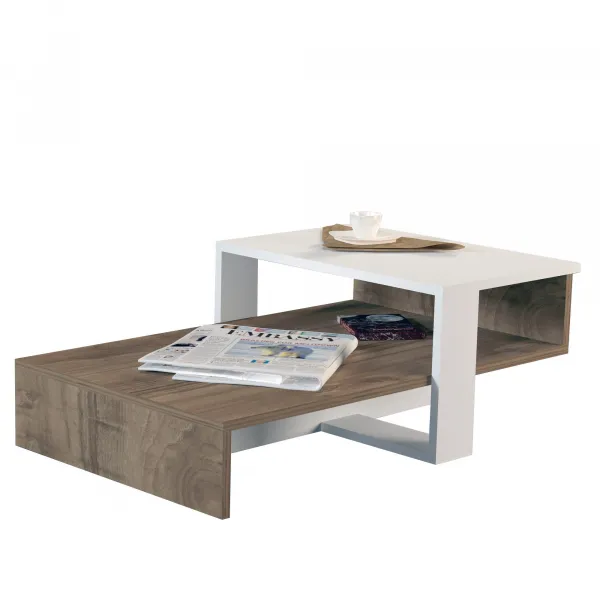 Hanah Home Konferenčný stolík Chain orech/biela