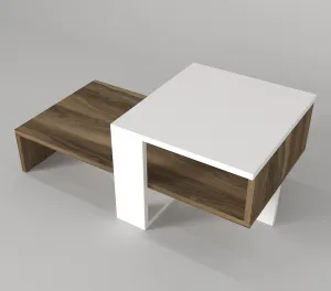 Hanah Home Konferenčný stolík Chain orech/biela
