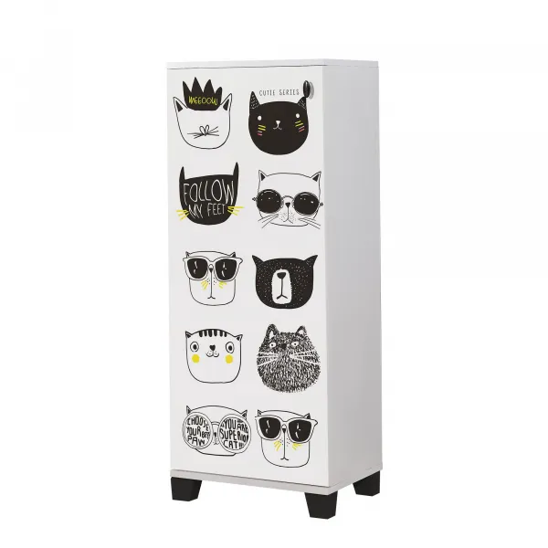 Hanah Home Botník Filinta Cats 50x127 cm biely
