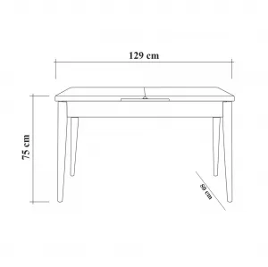Hanah Home Jedálenský set Vina 5D borovica atlantická/antracit