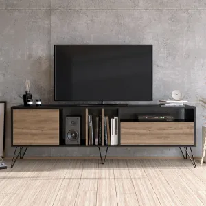 ASIR TV stolík MISTICO 180 orech, čierny