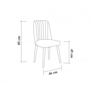 Hanah Home Jedálenský set Vina 5D borovica atlantická/antracit