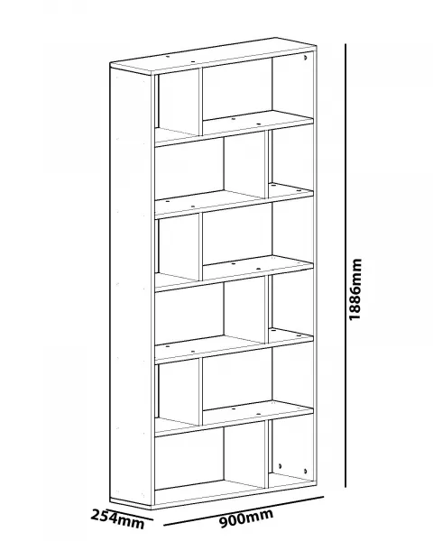 Hanah Home Knižnica Forma biela