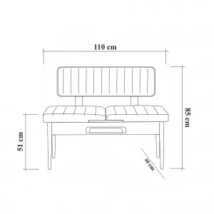 Hanah Home Jedálenský set Vina 5D borovica atlantická/antracit