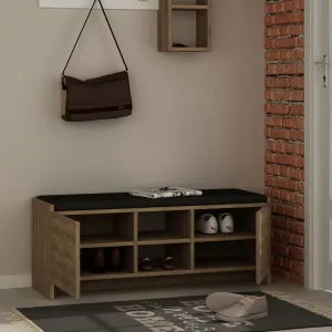 Hanah Home Botník se sedákom Zulla tmavý dub