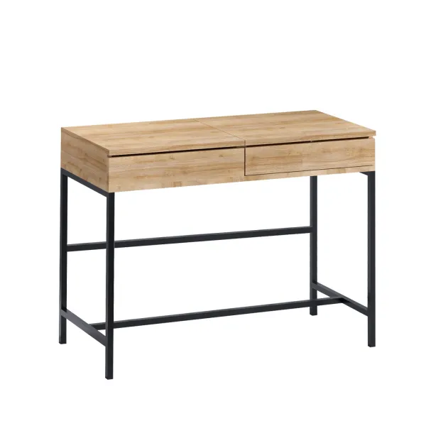 Hanah Home Toaletný stolík Linda prírodný dub/čierna