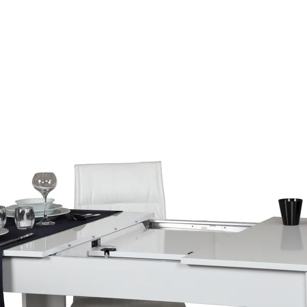 Hanah Home Jedálenský stôl OBLO 80 cm biely