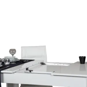 Hanah Home Jedálenský stôl OBLO 80 cm biely