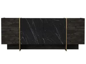 Hanah Home Komoda Veyron 180 cm černý mramor