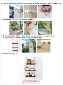 Hanah Home Nástenná polica Shelf orech