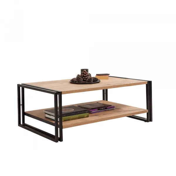 Hanah Home Konferenčný stolík Cosmo Rectus borovica/čierna