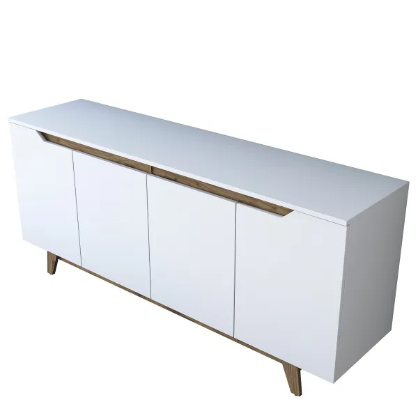 ASIR Komoda MODERN biela, orech