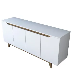 ASIR Komoda MODERN biela, orech