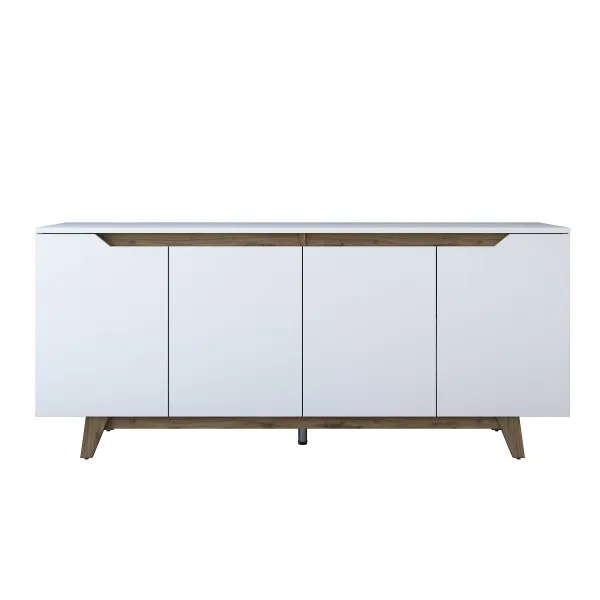 ASIR Komoda MODERN biela, orech