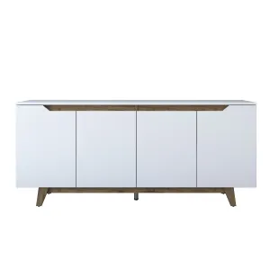 ASIR Komoda MODERN biela, orech