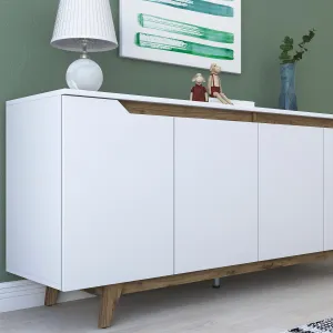 ASIR Komoda MODERN biela, orech