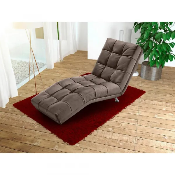 Relaxačné ležadlo Isabella, sivohnedé