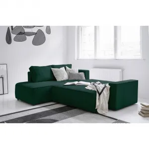 MID.YOU ROHOVÁ SEDACIA SÚPRAVA, textil, tmavozelená