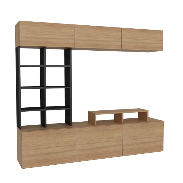 ASIR Obývacia stena SASA teak, antracit