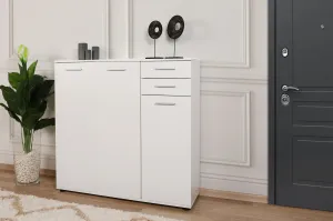 ASIR Skriňa na topánky DOORS 3+2, biela