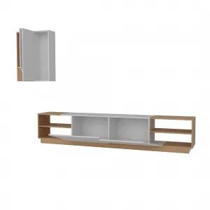 Hanah Home Obývacia stena Zebra biela/teak