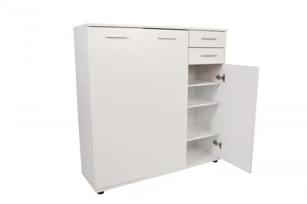 ASIR Skriňa na topánky DOORS 3+2, biela