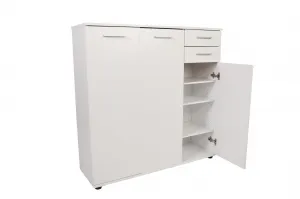 ASIR Skriňa na topánky DOORS 3+2, biela