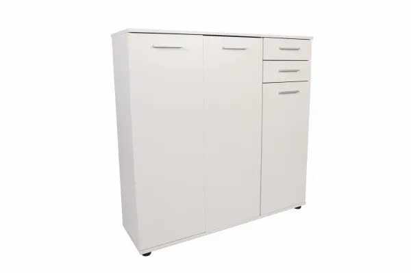 ASIR Skriňa na topánky DOORS 3+2, biela