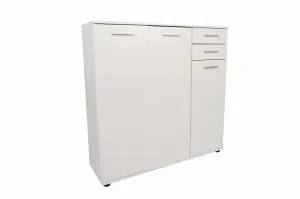 ASIR Skriňa na topánky DOORS 3+2, biela