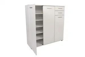 ASIR Skriňa na topánky DOORS 3+2, biela