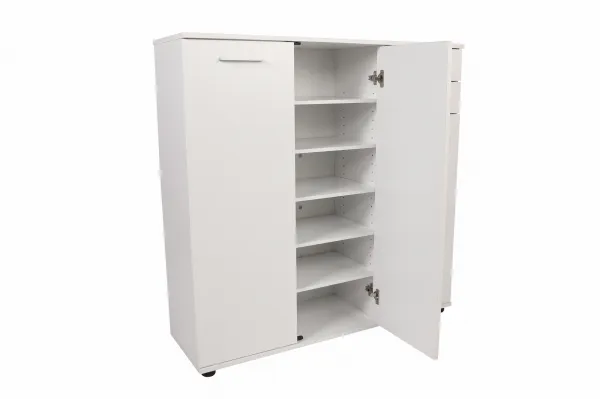 ASIR Skriňa na topánky DOORS 3+2, biela