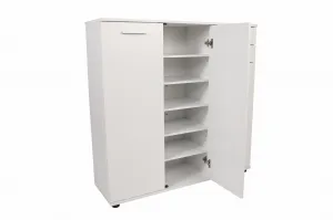 ASIR Skriňa na topánky DOORS 3+2, biela