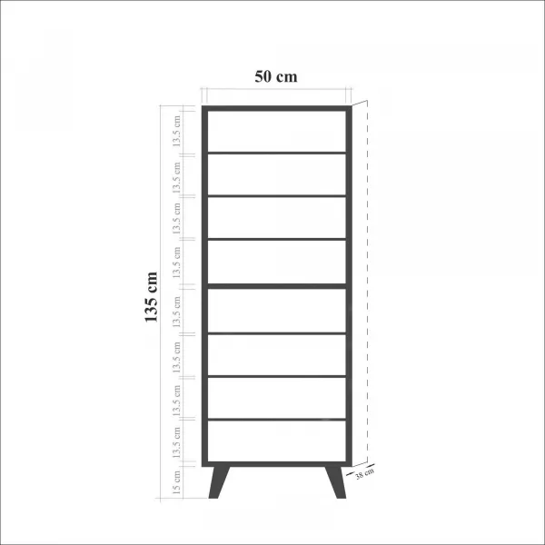 Hanah Home Botník Filinta Wood 50x135 cm dub sonoma