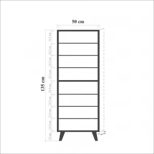Hanah Home Botník Filinta Wood 50x135 cm dub sonoma