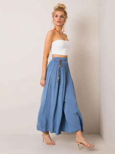 Factory Dámske voľné boho nohavice s viazaním – viac farieb Farba: Ecru, Veľkosť: M