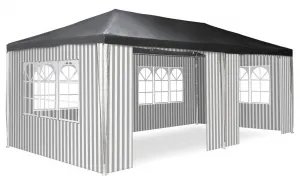 Garthen 71702 Záhradný párty stan - 3 x 6 m, antracit + 6 bočníc