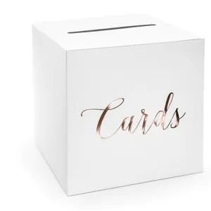 BOX na prianie s ružovozlatým nápisom