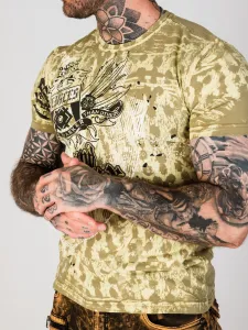 Pánske tričko CIPO & BAXX CT782 BEIGE Farba: Béžová, Konfekčná veľkosť: XL