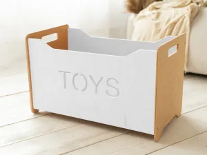 Woodisio Drevený box na hračky pre deti TONI buk Farba: Prírodné drevo, Variant: Mini