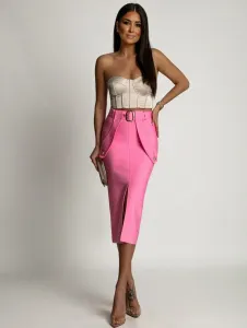 ASPERISSIA Dámska sukňa GEOLLA Farba: Ružová, Konfekčná veľkosť: L