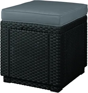 KETER Taburetka STOOL CUBE | hnedá/sivohnedá poduška