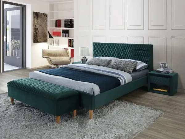 Signal Nočný stolík AZURRO Velvet Farba: Sivá / Bluvel 14